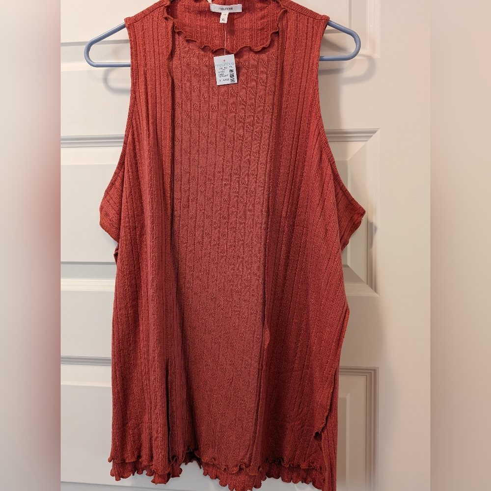 XL ruffle seamed dress tank